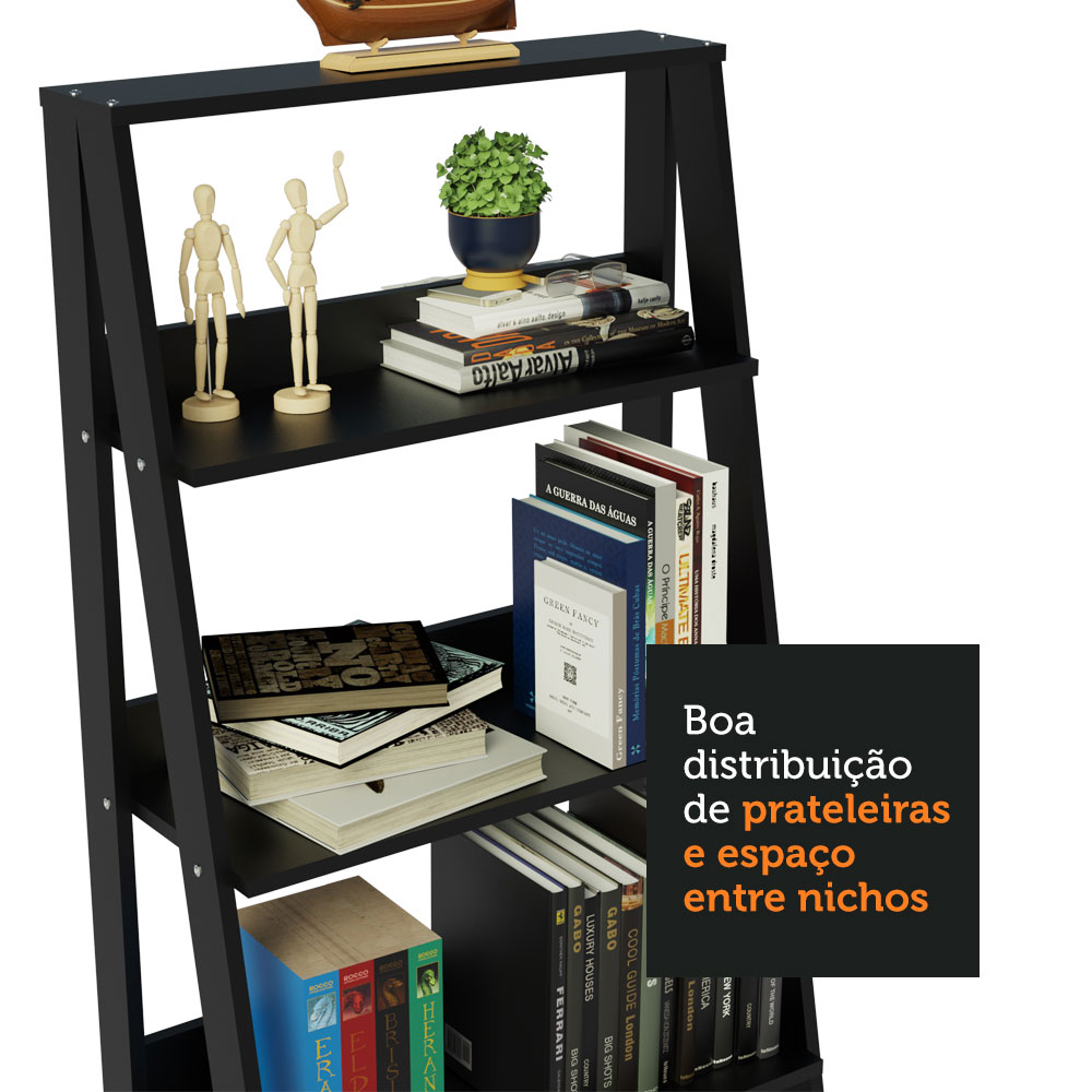Estante Escada para Livros com 4 Prateleiras Madesa