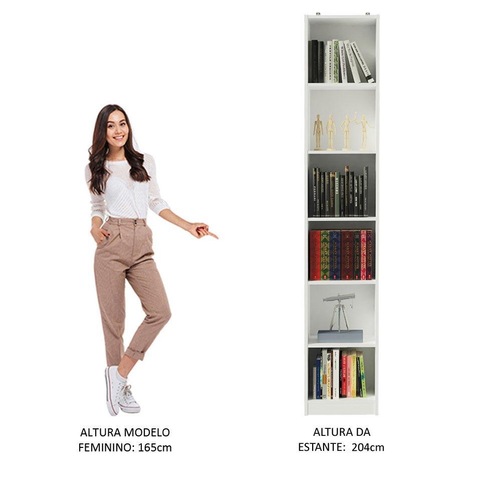 Estante Livreiro Madesa 6906 com 6 Nichos - Branco