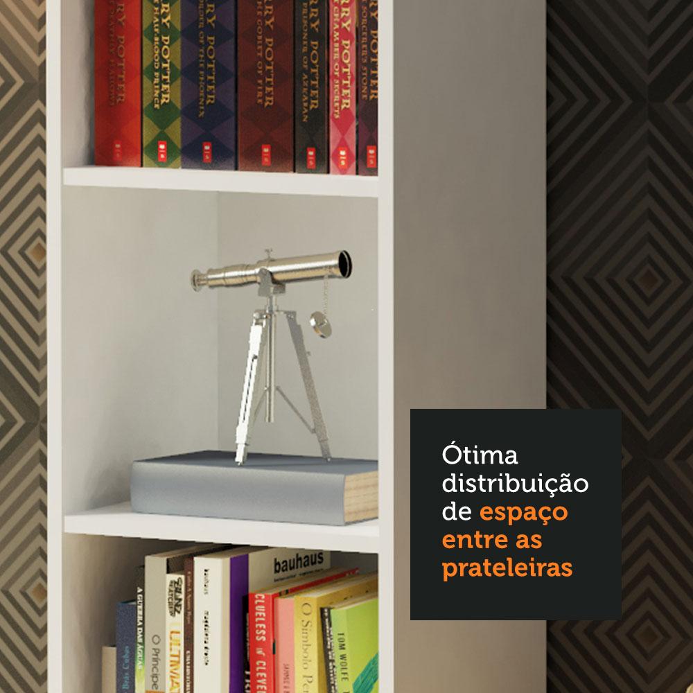 Estante Livreiro Madesa 6906 com 6 Nichos - Branco