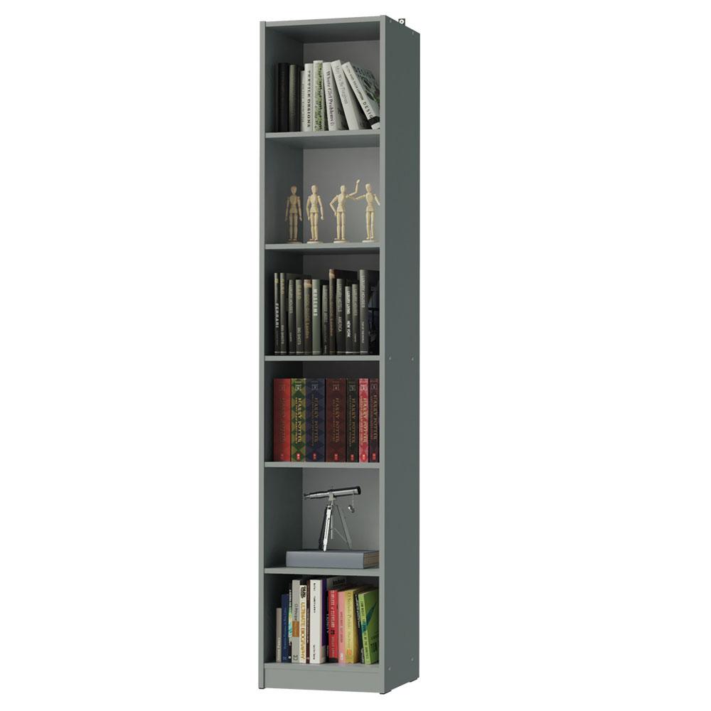 Estante Livreiro Madesa 6906 com 6 Nichos - Cinza