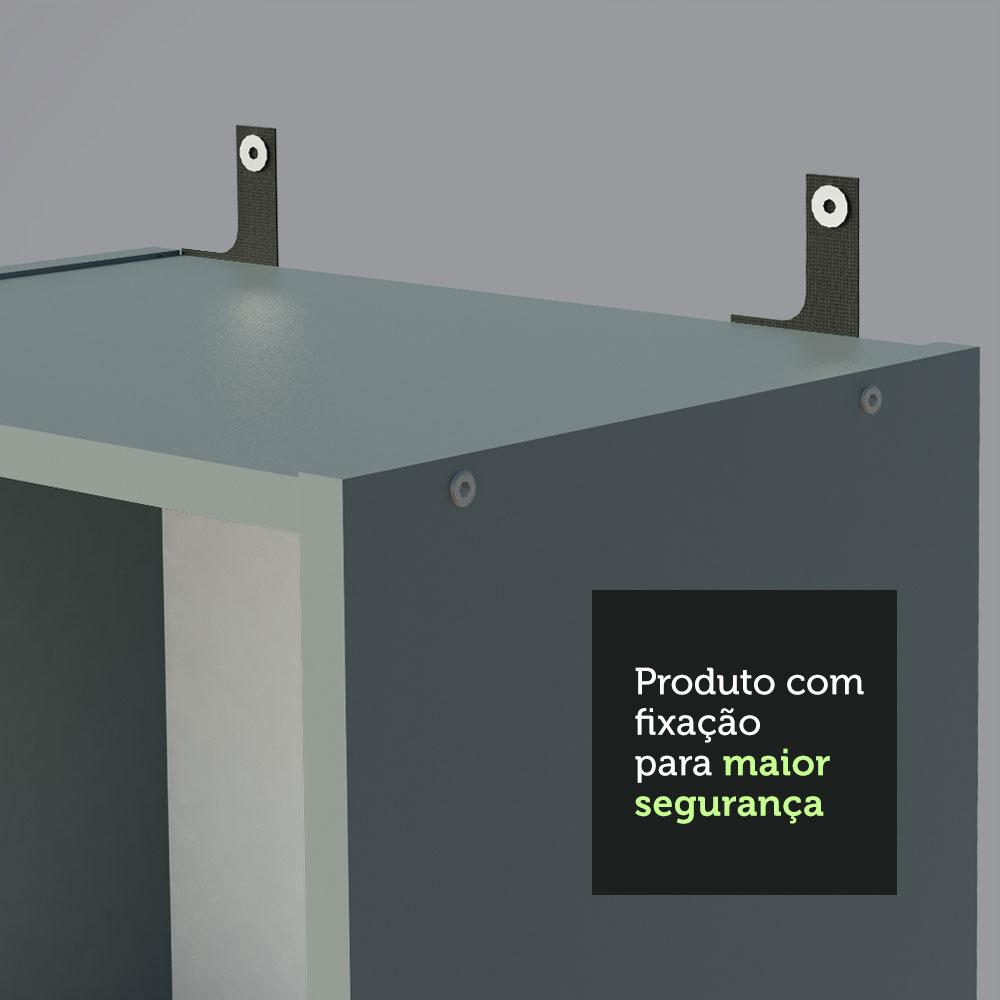 Estante Livreiro Madesa 6906 com 6 Nichos - Cinza