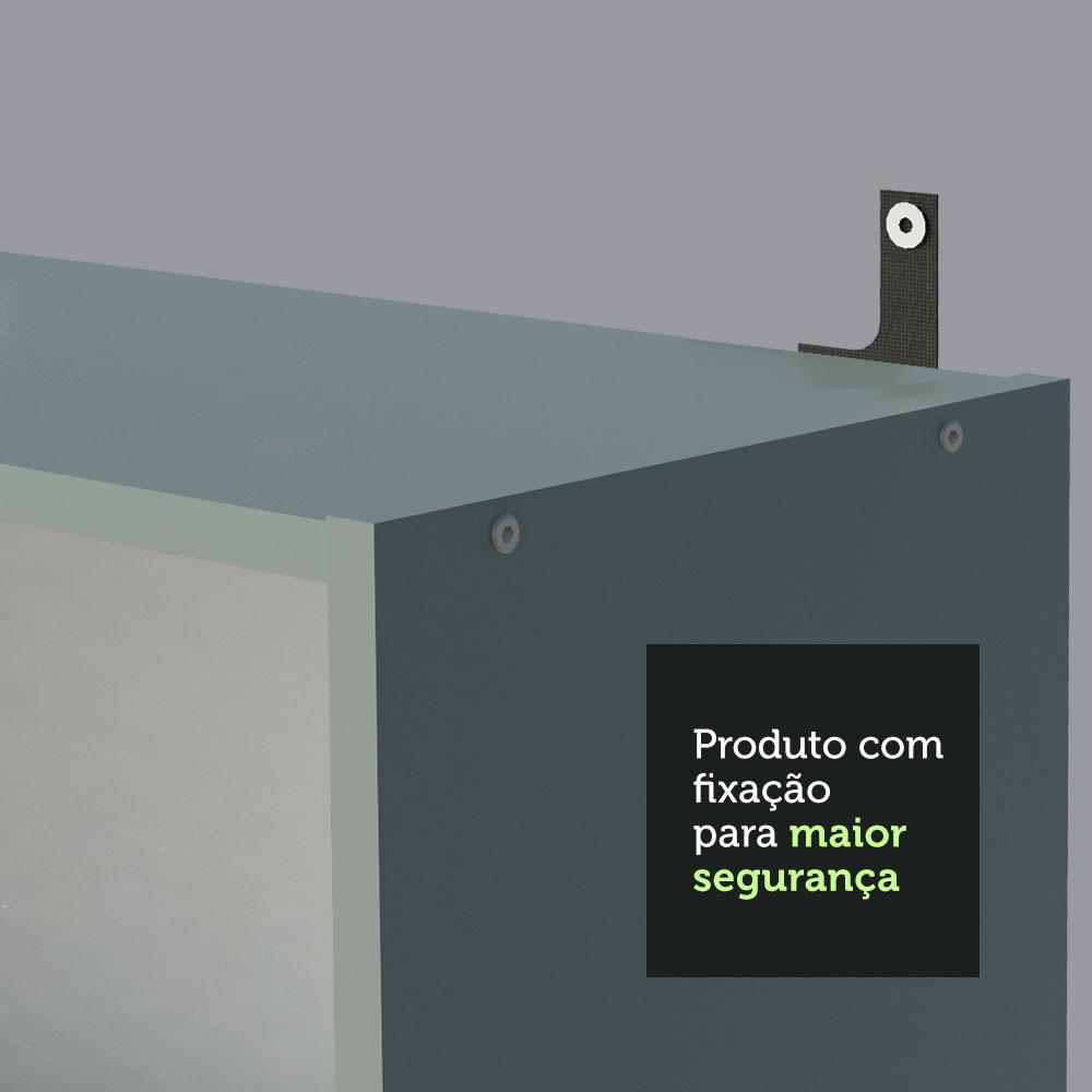 Estante Livreiro Madesa 6908 com 6 Nichos - Cinza