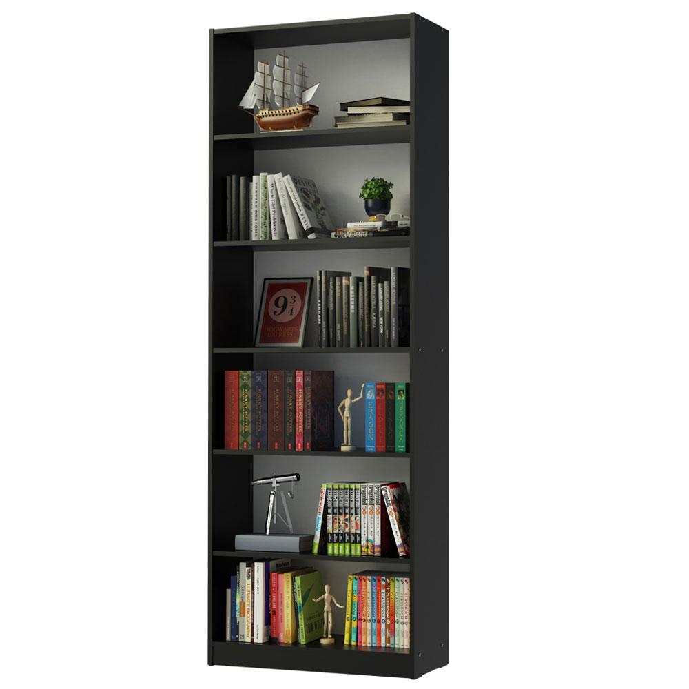 Estante Livreiro Madesa 6908 com 6 Nichos - Preto