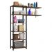 Estante Multiuso + Prateleiras para Lavanderia 139cm Rustic/Preto Madesa