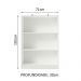 Estante para Livros Home Sala Madesa 6907 com 3 Nichos - Branco