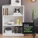 Estante para Livros Home Sala Madesa 6907 com 3 Nichos - Branco