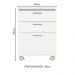 Gaveteiro Organizador para Escritório 3322 Madesa 3 Gavetas com Rodinhas - Branco