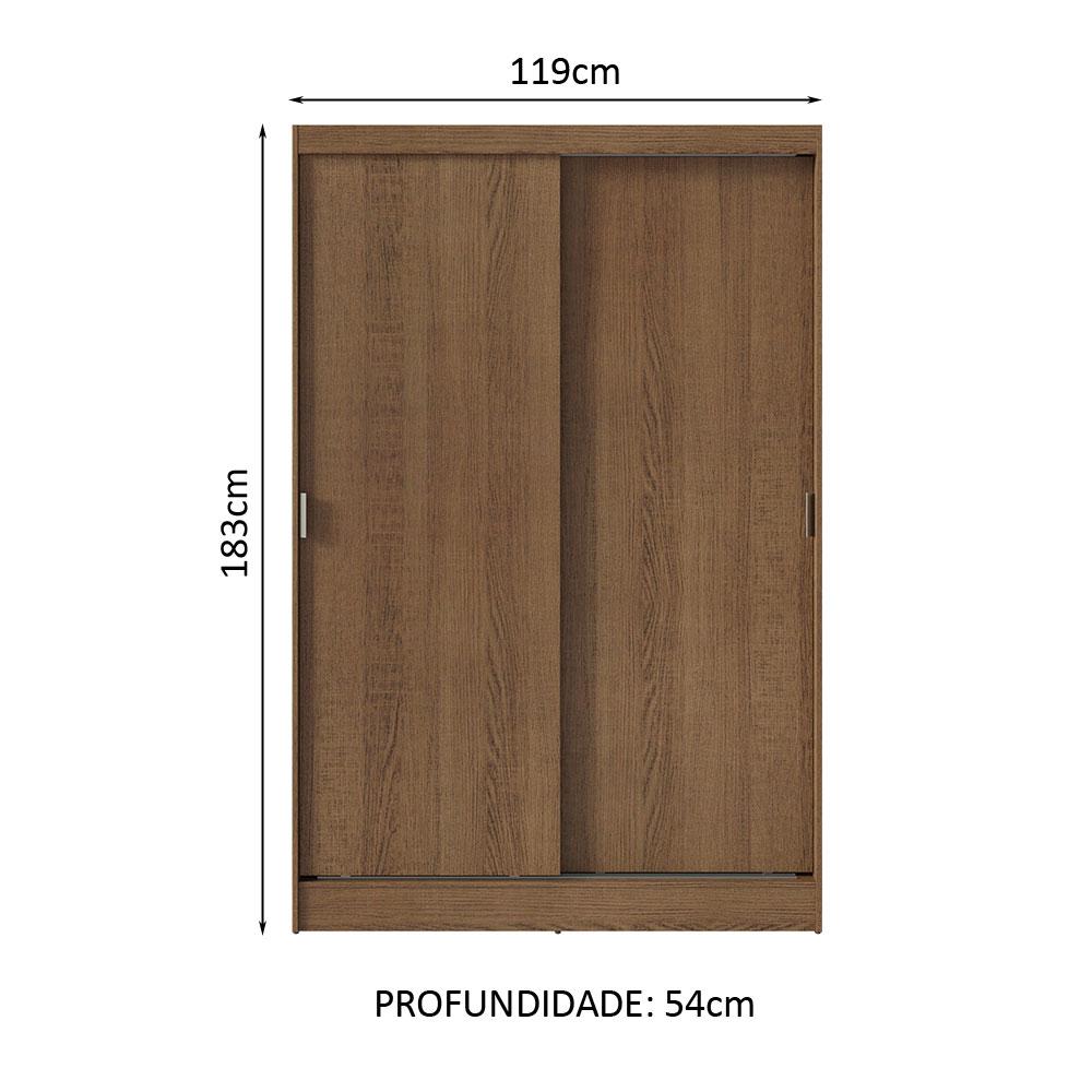Guarda-Roupa 2 Portas de Correr Rustic Max Madesa