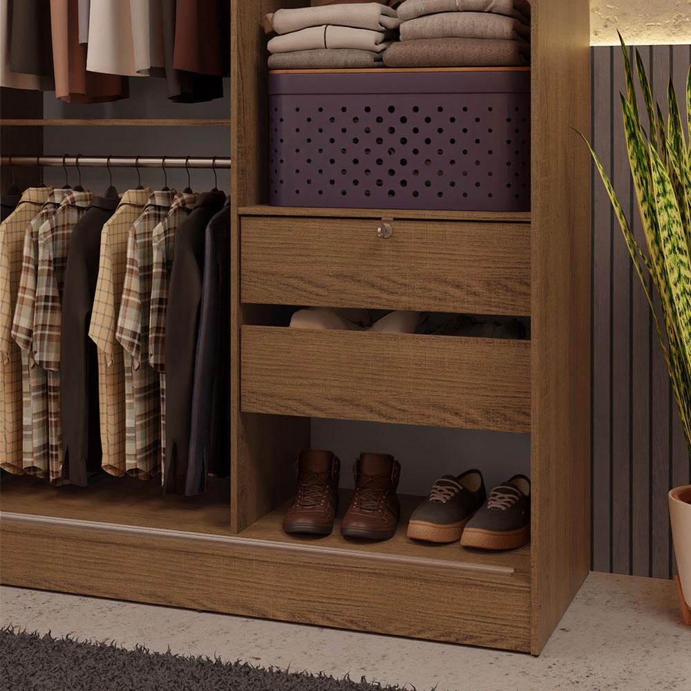 Guarda-Roupa 2 Portas de Correr Rustic Max Madesa