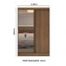 Guarda-Roupa 2 Portas de Correr com Espelho Rustic Max Madesa