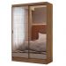 Guarda-Roupa 2 Portas de Correr de Espelho Rustic Max Madesa