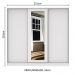 Guarda Roupa Casal 100% MDF Madesa Eros 3 Portas de Correr com Espelho - Branco