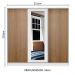 Guarda Roupa Casal 100% MDF Madesa Eros 3 Portas de Correr com Espelho - Branco/Rustic/Branco