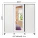 Guarda Roupa Casal 100% MDF Madesa Eros 3 Portas de Correr com Espelho com Pés - Branco