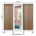 Guarda Roupa Casal 100% MDF Madesa Eros 3 Portas de Correr com Espelho com Pés - Branco/Rustic
