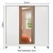 Guarda Roupa Casal 100% MDF Madesa Eros 3 Portas de Correr com Espelho com Pés - Branco/Rustic