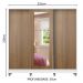 Guarda Roupa Casal 100% MDF Madesa Eros 3 Portas de Correr com Espelho com Pés - Branco/Rustic