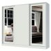 Guarda-Roupa Casal 100% MDF Madesa Eros 3 Portas de Correr com Espelhos - Branco