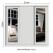 Guarda-Roupa Casal 100% MDF Madesa Eros 3 Portas de Correr com Espelhos - Branco