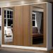 Guarda-Roupa Casal 100% MDF Madesa Eros 3 Portas de Correr com Espelhos - Branco/Rustic