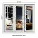 Guarda-Roupa Casal 100% MDF Madesa Eros 3 Portas de Correr de Espelho - Branco