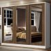 Guarda-Roupa Casal 100% MDF Madesa Eros 3 Portas de Correr de Espelho - Branco/Rustic