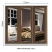 Guarda-Roupa Casal 100% MDF Madesa Eros 3 Portas de Correr de Espelho - Branco/Rustic