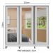 Guarda-Roupa Casal 100% MDF Madesa Eros 3 Portas de Correr de Espelho com Pés - Branco