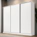 Guarda-Roupa Casal 100% MDF Madesa Nantes 3 Portas de Correr Branco