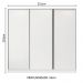 Guarda Roupa Casal 100% MDF Madesa Royale 3 Portas de Correr - Branco