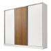 Guarda Roupa Casal 100% MDF Madesa Royale 3 Portas de Correr - Branco/Branco/Rustic