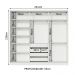 Guarda Roupa Casal 100% MDF Madesa Royale 3 Portas de Correr - Branco/Rustic