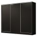 Guarda Roupa Casal 100% MDF Madesa Royale 3 Portas de Correr - Preto