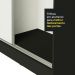 Guarda Roupa Casal 100% MDF Madesa Royale 3 Portas de Correr - Preto/Branco/Preto
