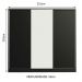 Guarda Roupa Casal 100% MDF Madesa Royale 3 Portas de Correr - Preto/Preto/Branco