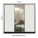 Guarda Roupa Casal 100% MDF Madesa Royale 3 Portas de Correr com Espelho - Preto/Branco