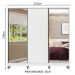 Guarda Roupa Casal 100% MDF Madesa Royale 3 Portas de Correr com Espelho com Pés - Branco