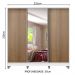 Guarda Roupa Casal 100% MDF Madesa Royale 3 Portas de Correr com Espelho com Pés - Branco/Rustic