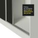 Guarda Roupa Casal 100% MDF Madesa Royale 3 Portas de Correr com Espelhos - Branco/Preto