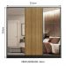 Guarda Roupa Casal 100% MDF Madesa Royale 3 Portas de Correr com Espelhos - Preto/Rustic