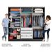 Guarda Roupa Casal 100% MDF Madesa Royale 3 Portas de Correr com Espelhos - Preto/Rustic