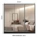 Guarda Roupa Casal 100% MDF Madesa Royale 3 Portas de Correr de Espelho - Preto