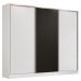 Guarda Roupa Casal 100% MDF Madesa Zurique 3 Portas de Correr - Branco/Branco/Preto