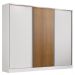 Guarda Roupa Casal 100% MDF Madesa Zurique 3 Portas de Correr - Branco/Branco/Rustic