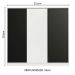 Guarda Roupa Casal 100% MDF Madesa Zurique 3 Portas de Correr - Branco/Preto/Branco