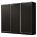 Guarda Roupa Casal 100% MDF Madesa Zurique 3 Portas de Correr - Preto