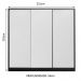 Guarda Roupa Casal 100% MDF Madesa Zurique 3 Portas de Correr - Preto/Branco