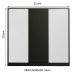 Guarda Roupa Casal 100% MDF Madesa Zurique 3 Portas de Correr - Preto/Branco/Preto