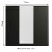 Guarda Roupa Casal 100% MDF Madesa Zurique 3 Portas de Correr - Preto/Preto/Branco
