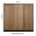 Guarda Roupa Casal 100% MDF Madesa Zurique 3 Portas de Correr - Preto/Rustic